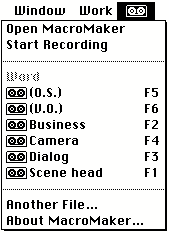 MacroMaker menubar menu