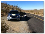 Photo-op of Sara Kay Carrell approaching Randsburg